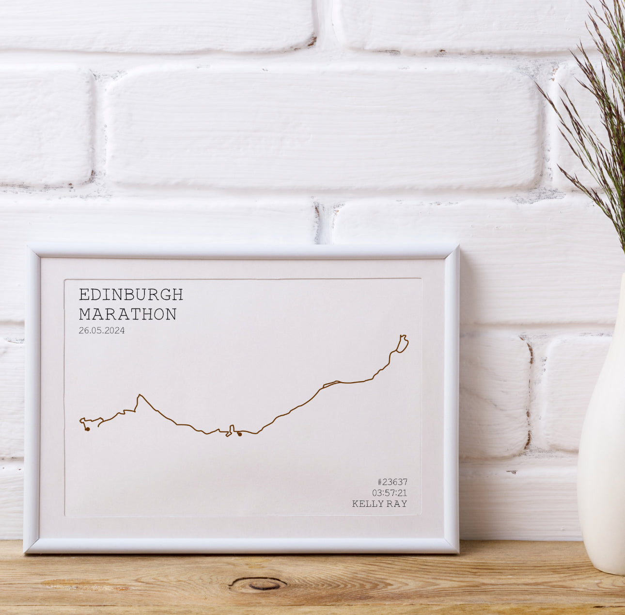 Personalised Edinburgh Marathon Route Print