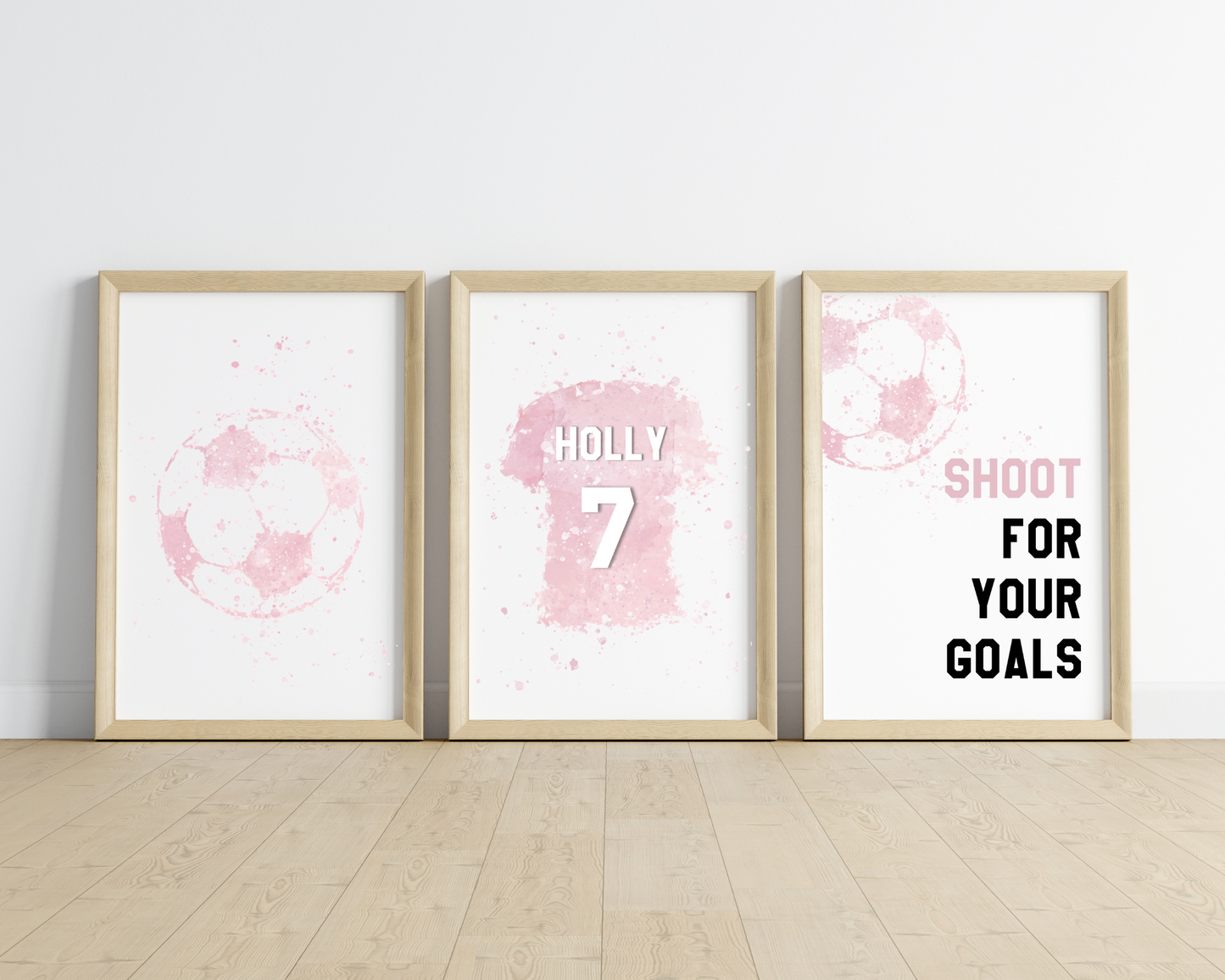 Personalised Pink Football Print Collection