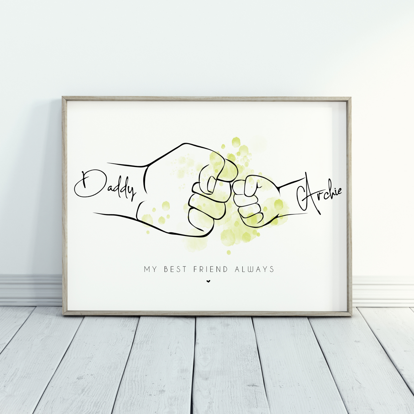 Personalised Father & Child Fist Pump Print