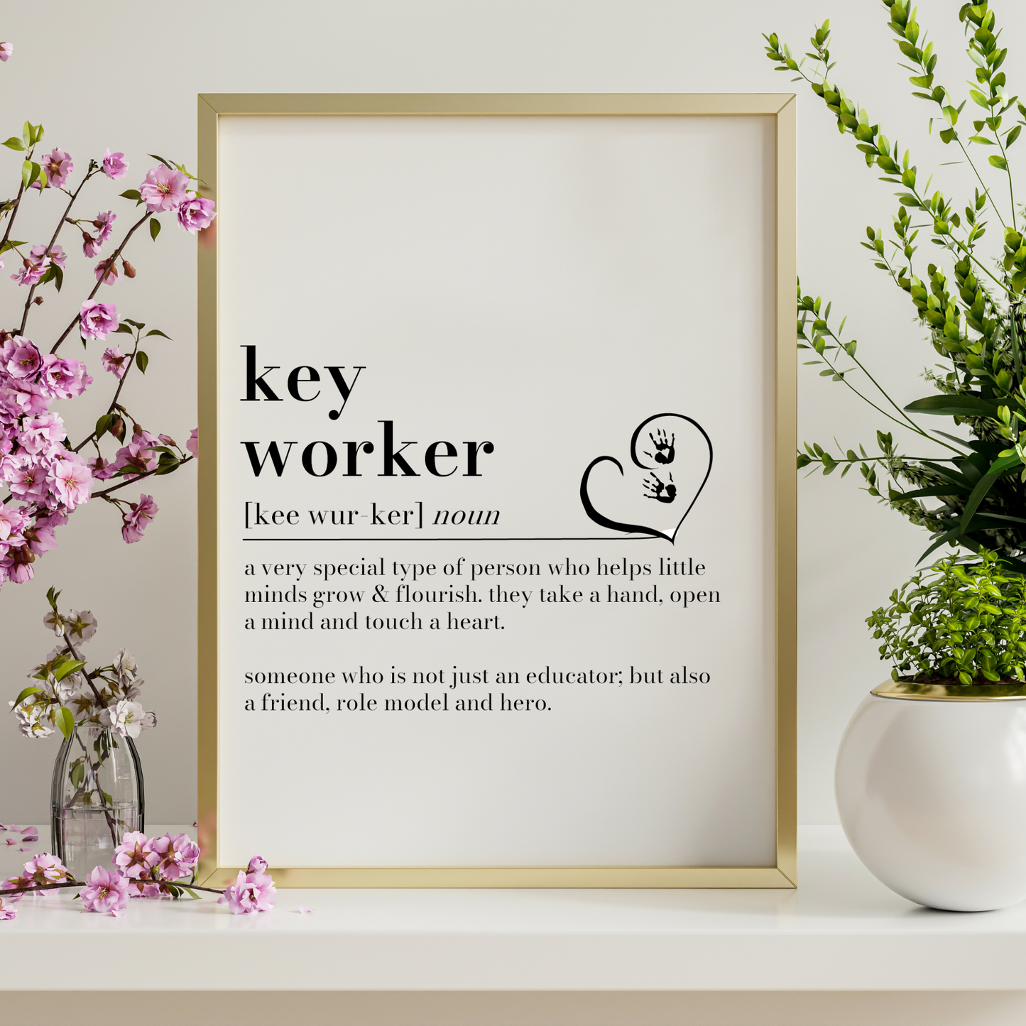 Personalised Key Worker Definition Print