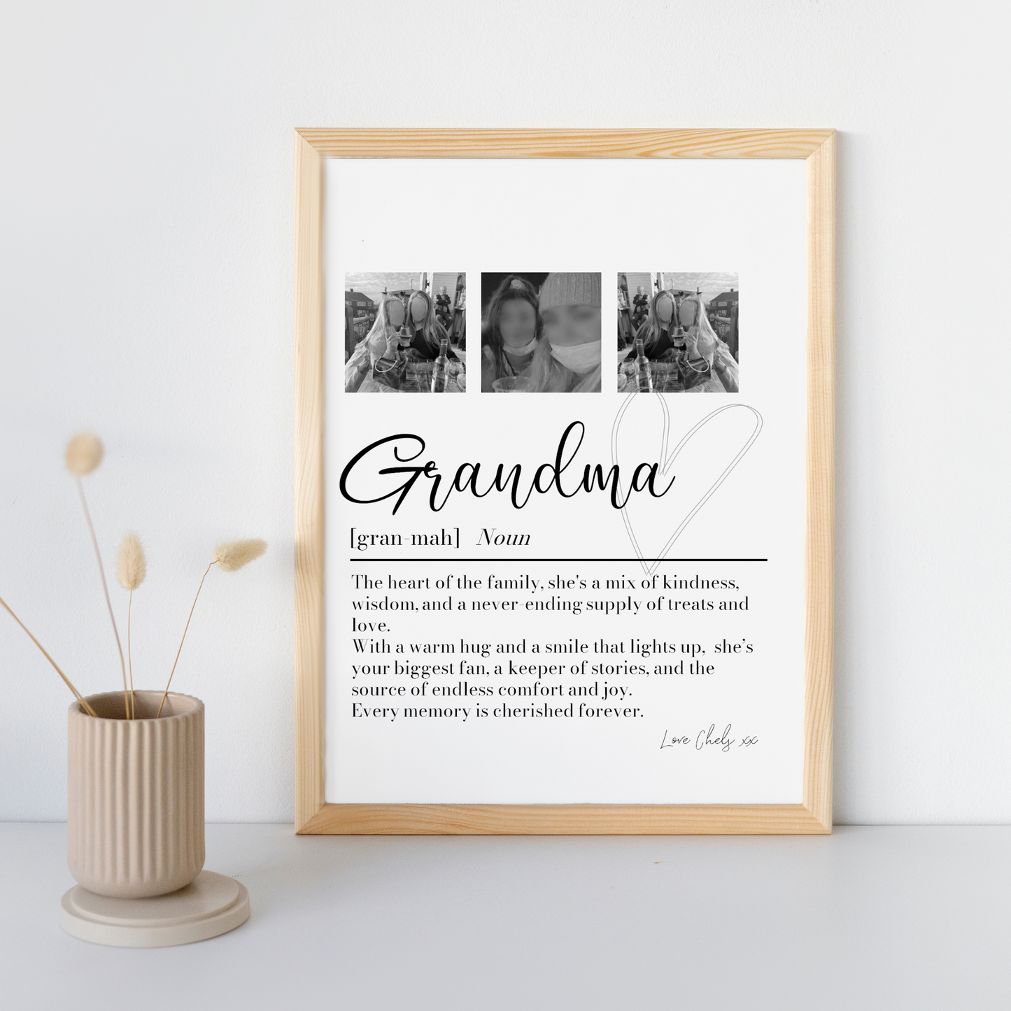 Personalised Grandma Picture Collage Print - Definition