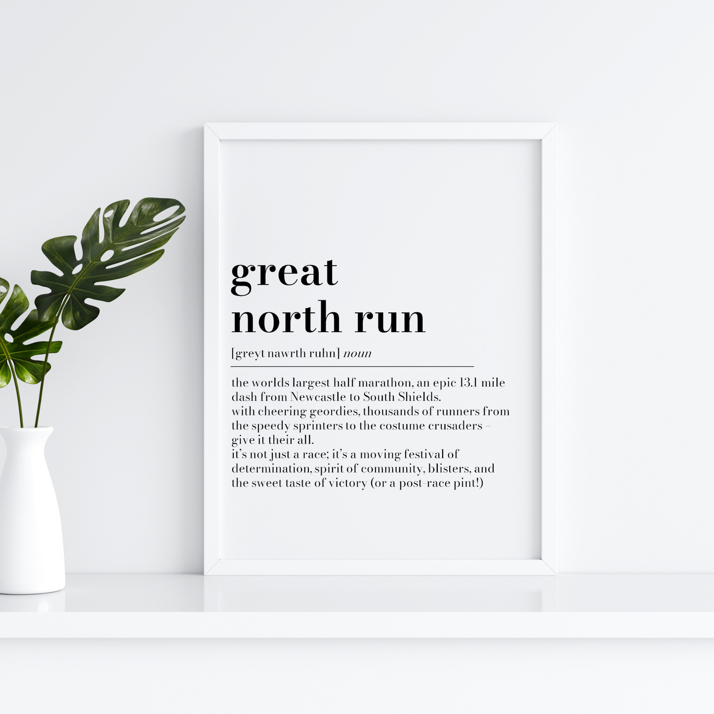 Personalised Great North Run Definition Print