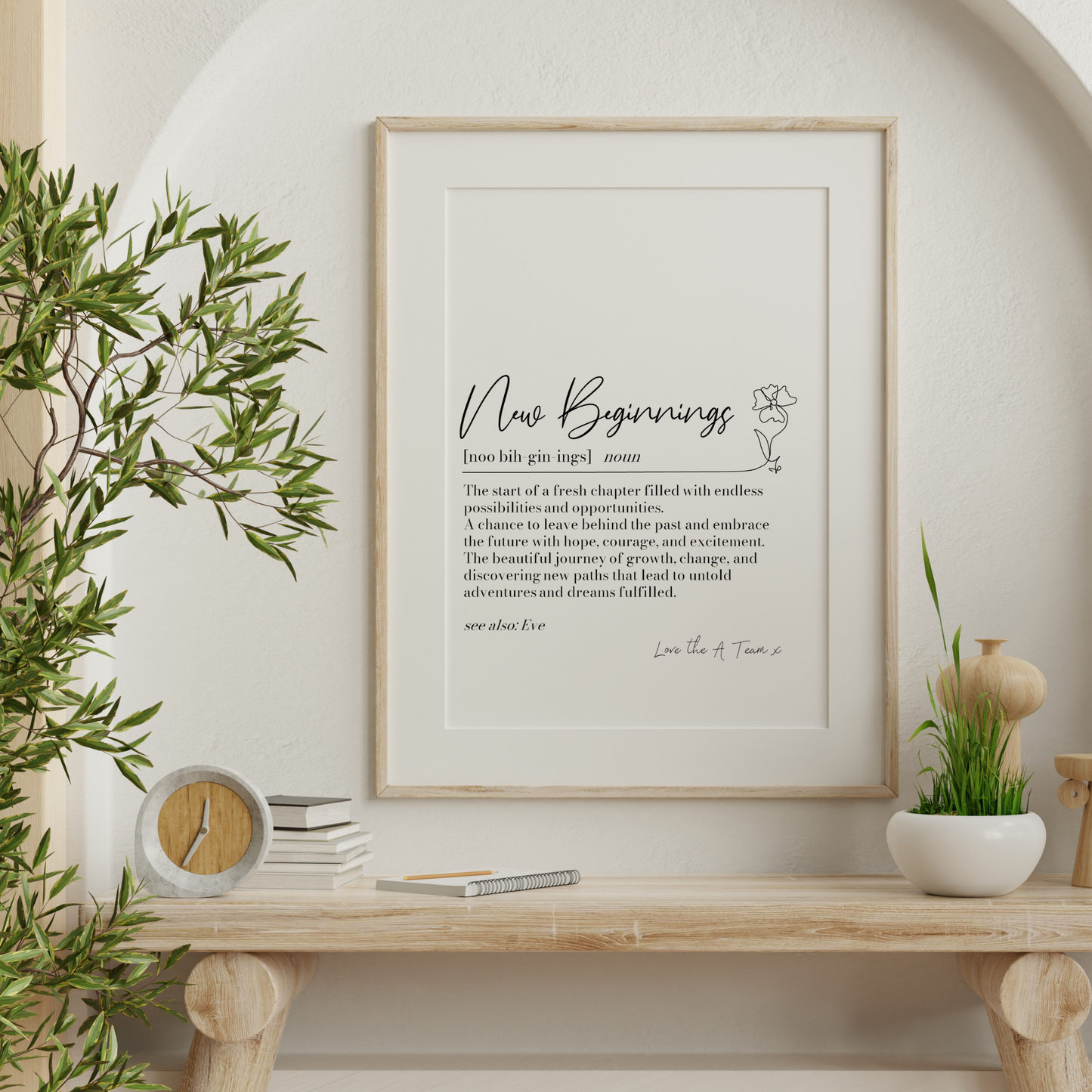 Personalised New Beginnings Definition Print