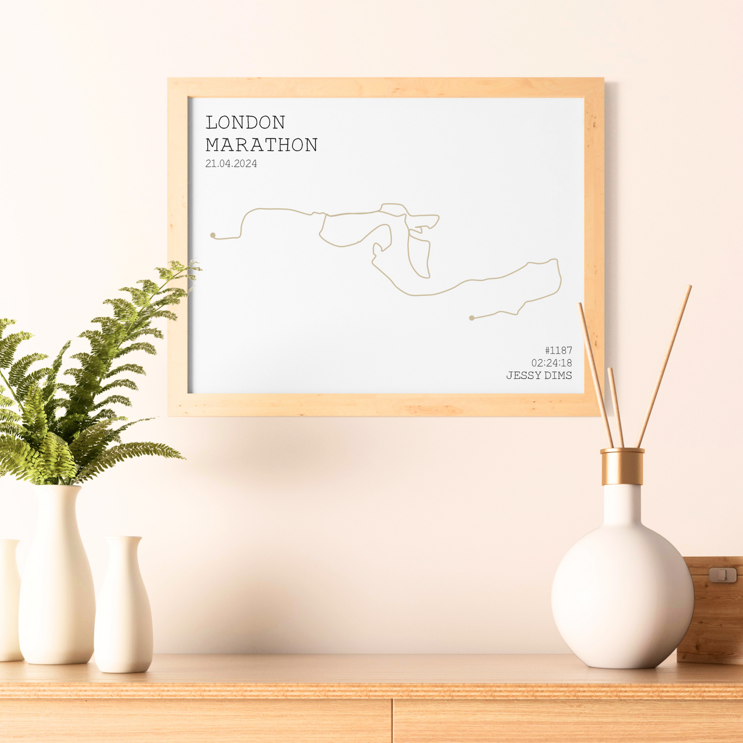 Personalised London Marathon Route Print