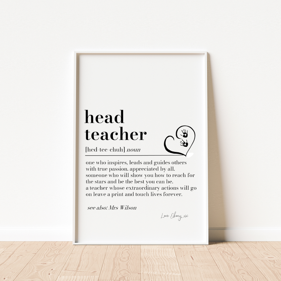 Personalised Headteacher Definition Print