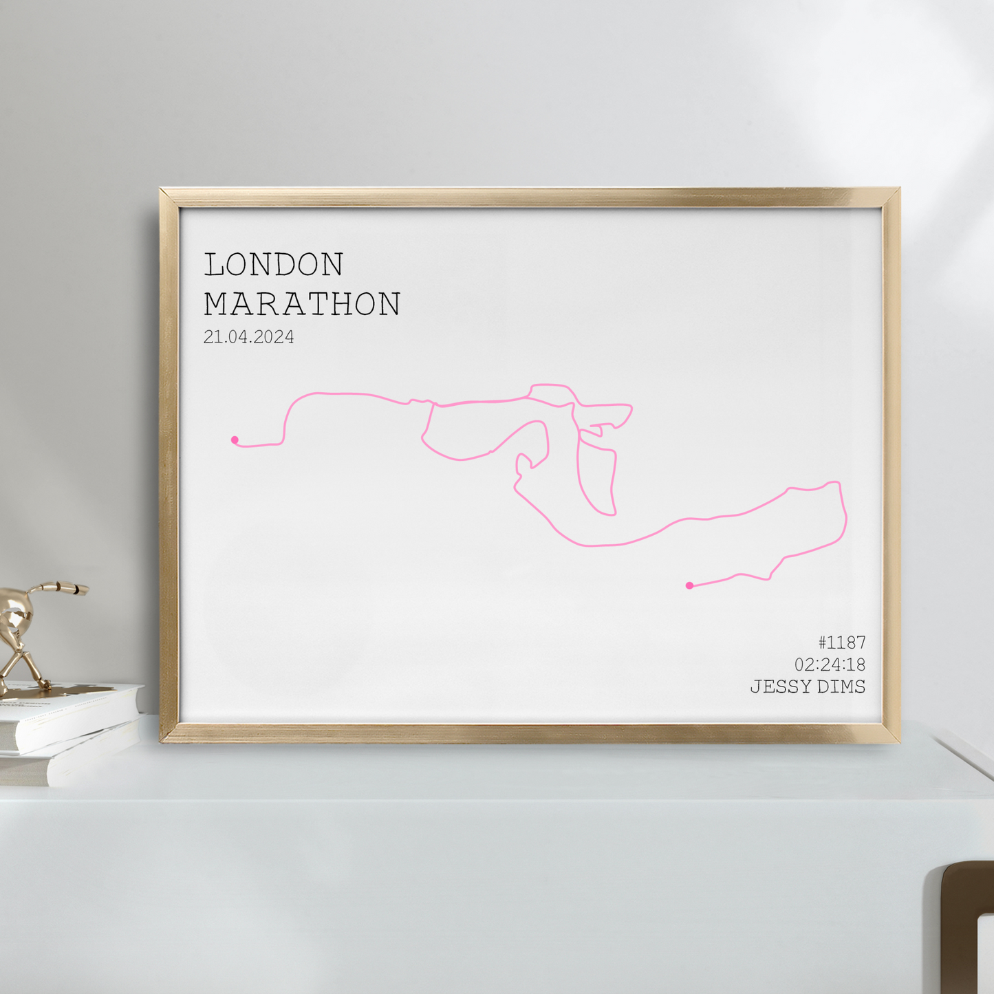 Personalised London Marathon Route Print