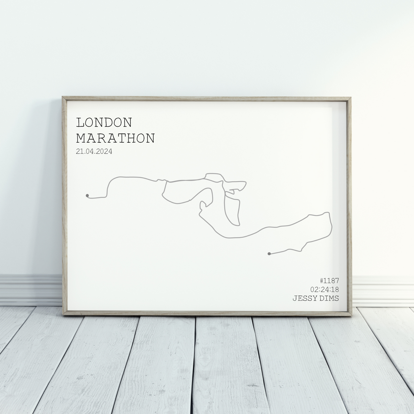 Personalised London Marathon Route Print