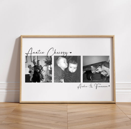 Auntie Photo Print, Auntie gift, Personalised Auntie Photo gift, Birthday gift for Auntie, Mothers Day Gift Aunt Aunty Print to Gift