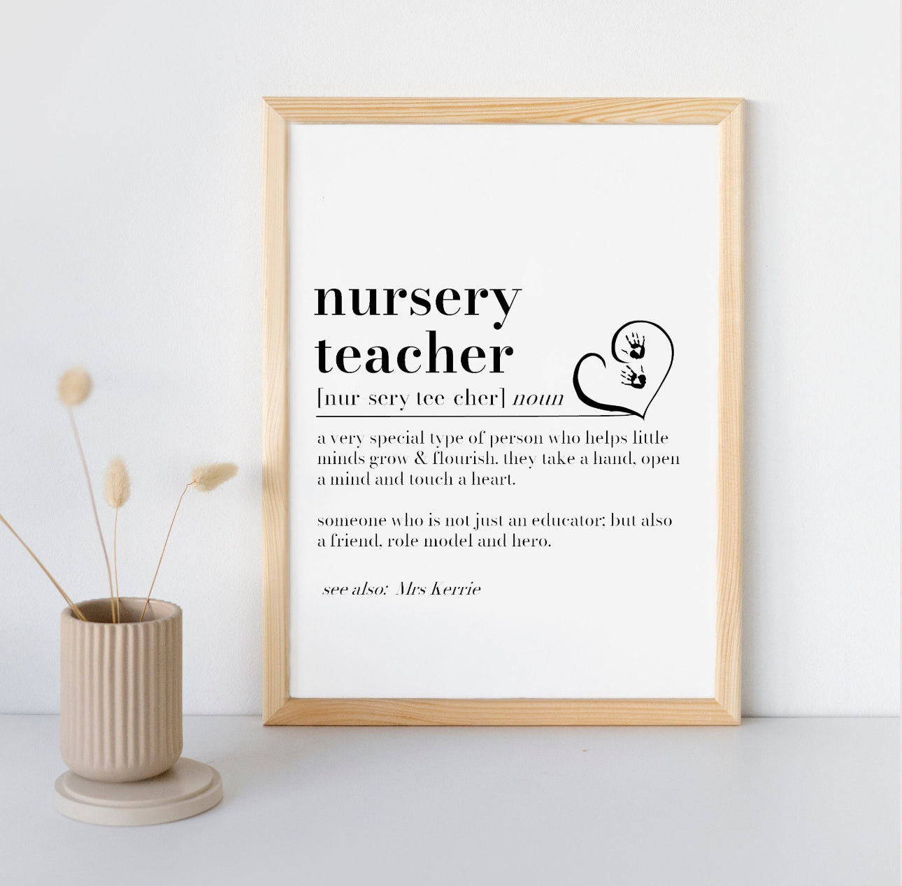 Nursery Teacher Definition Print