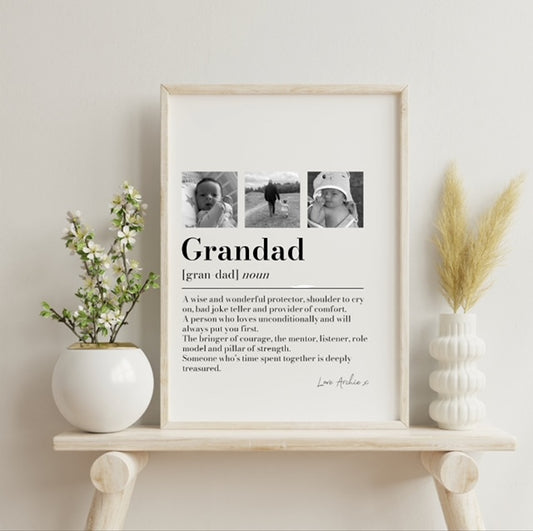 Grandad Definition Photo Print