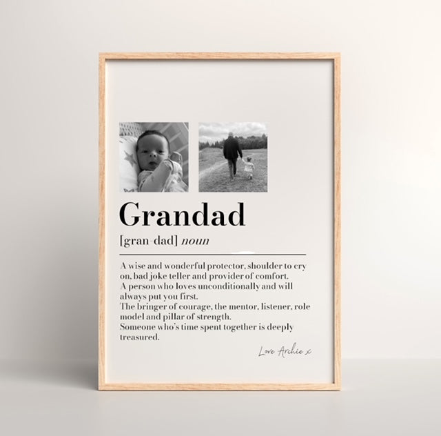 Grandad Definition Photo Print