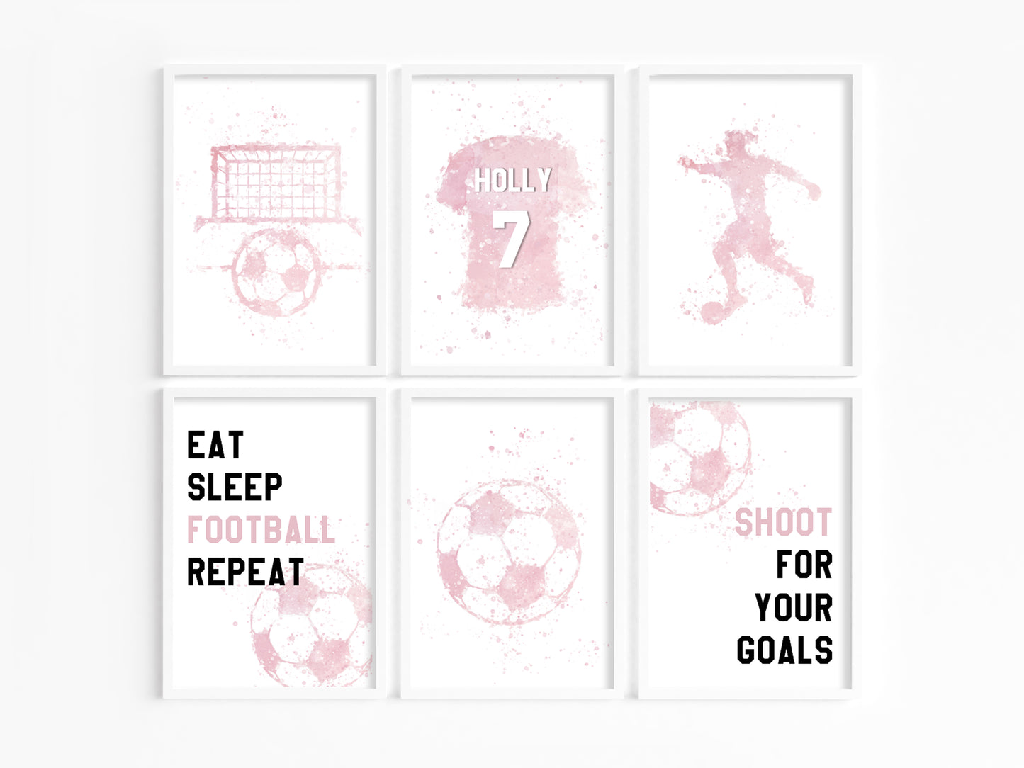 Personalised Pink Football Print Collection