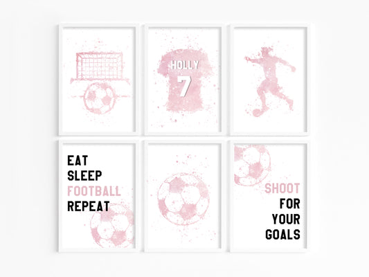 Personalised Pink Football Print Collection