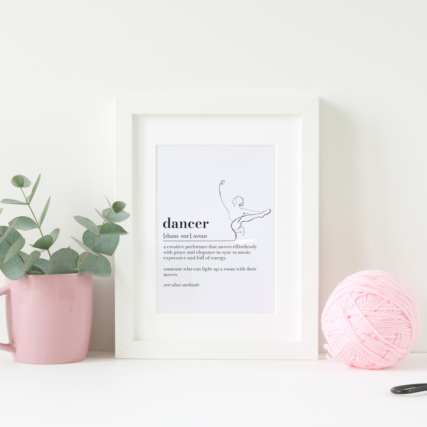 Personalised Dancer Definition Print