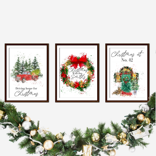 Set of 3 Christmas Prints