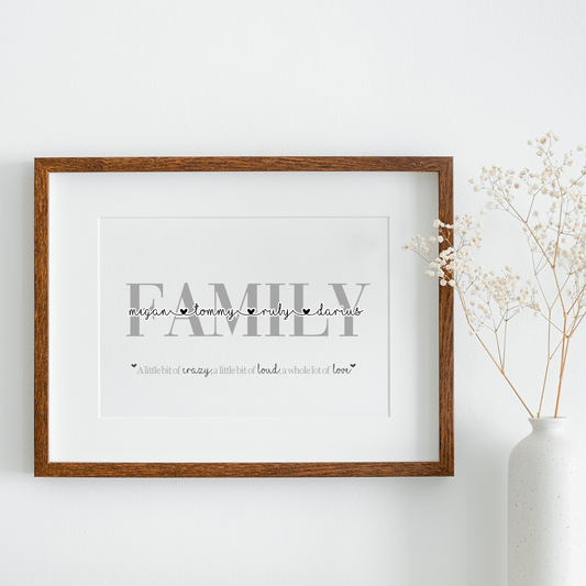 Personalised Family Name Print