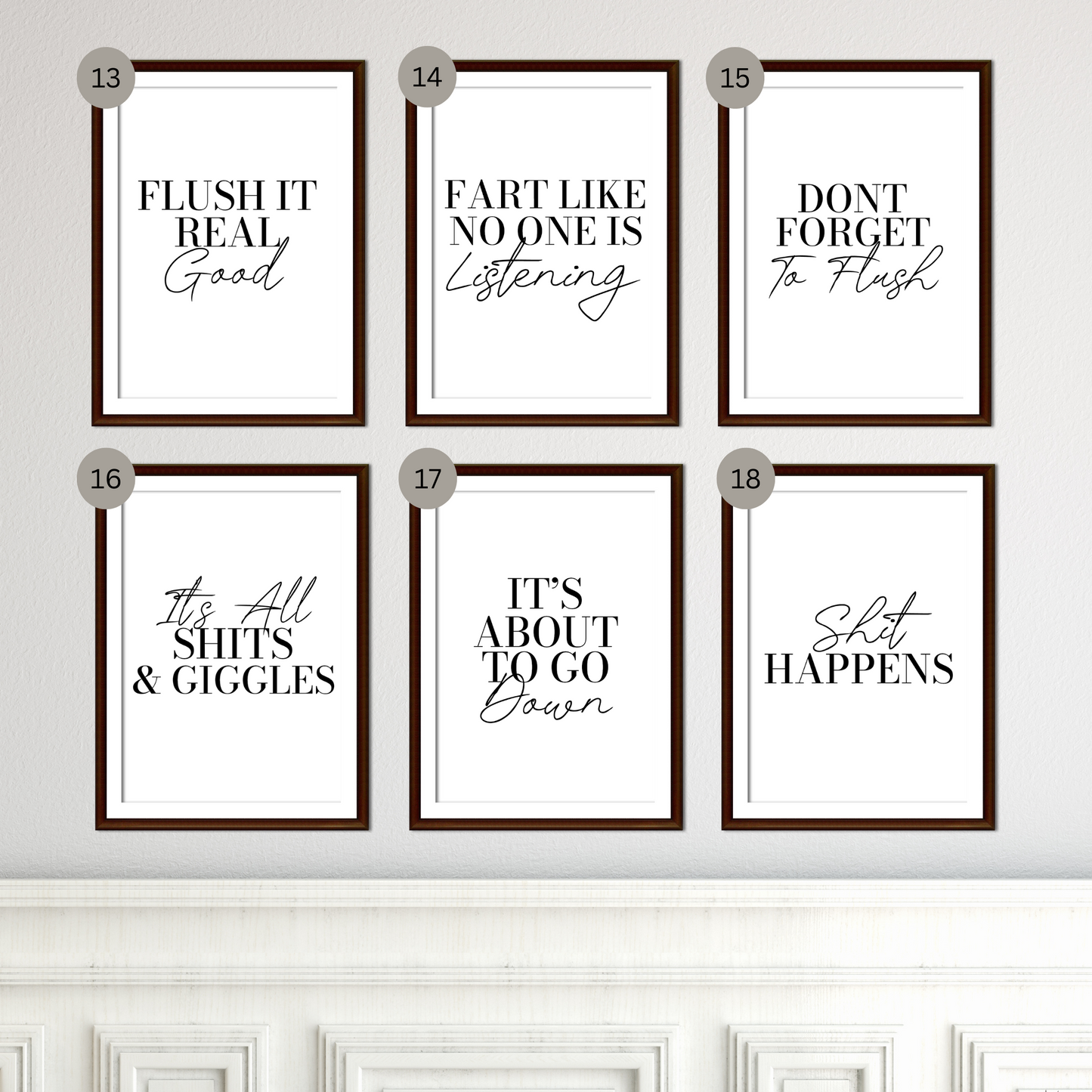 Bathroom Wall Prints  - Mix & Match