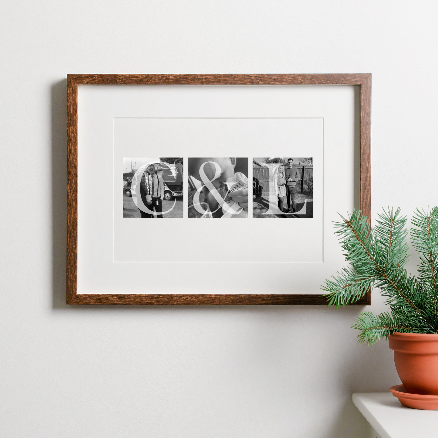 Personalised Picture Collage Initials Print