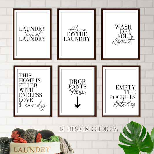 Laundry Room Wall Prints  - Mix & Match