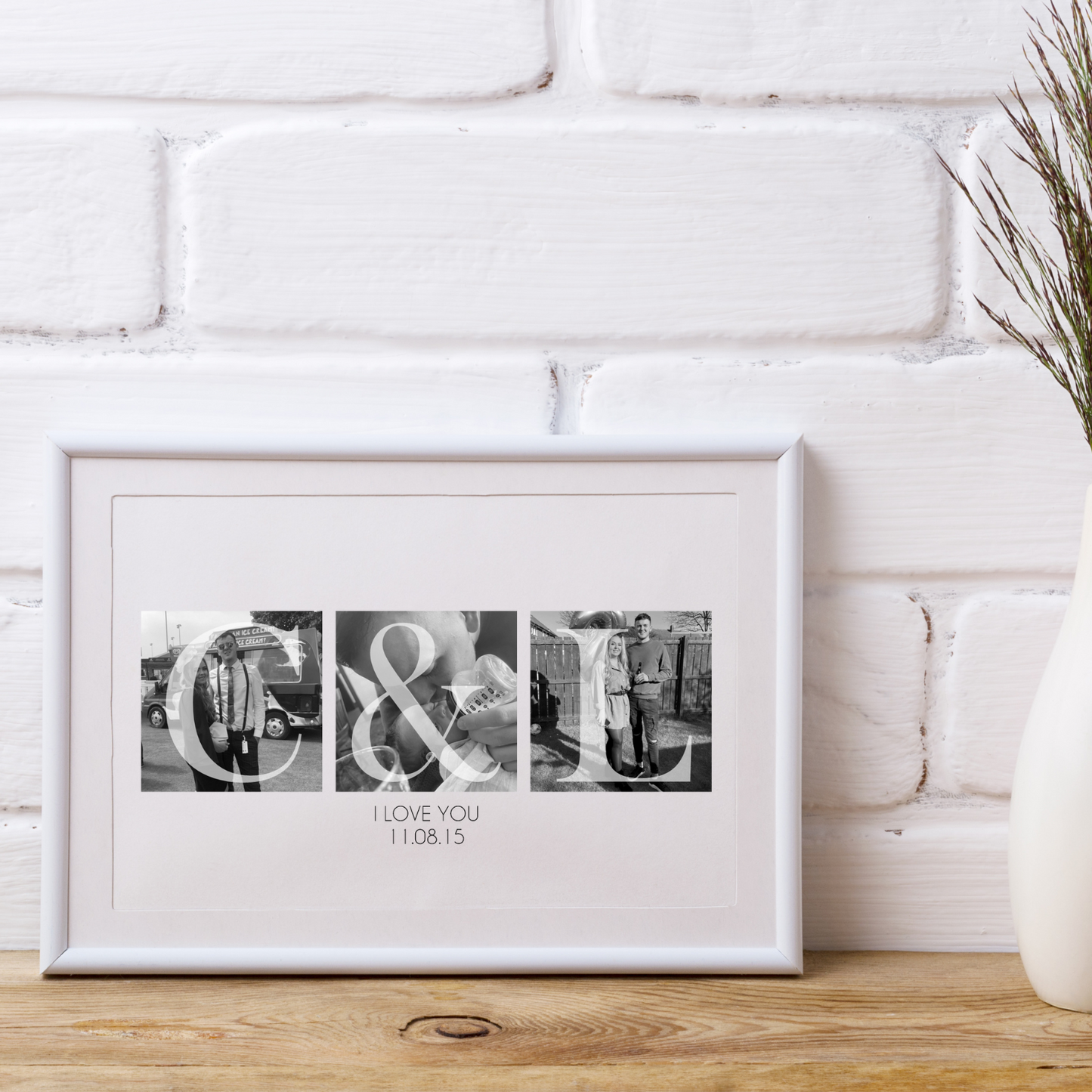 Personalised Picture Collage Initials Print