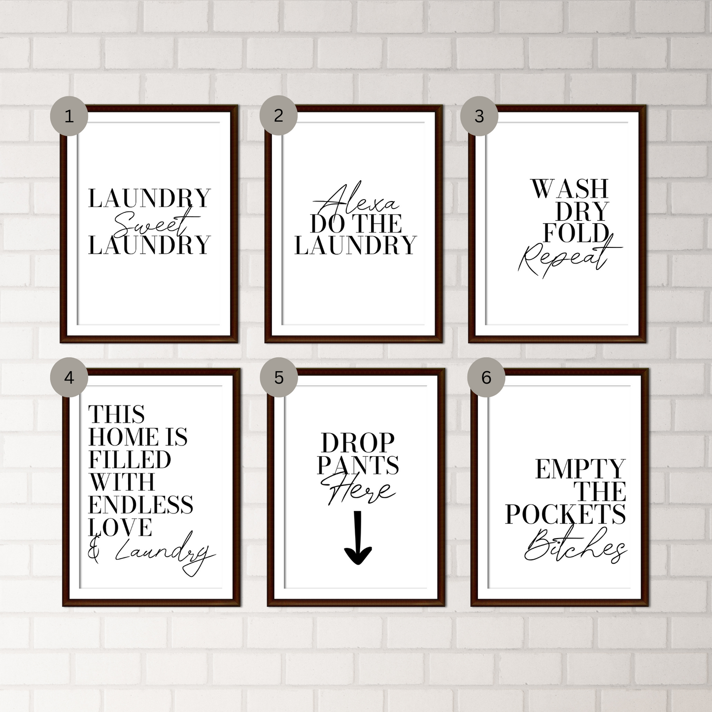 Laundry Room Wall Prints  - Mix & Match