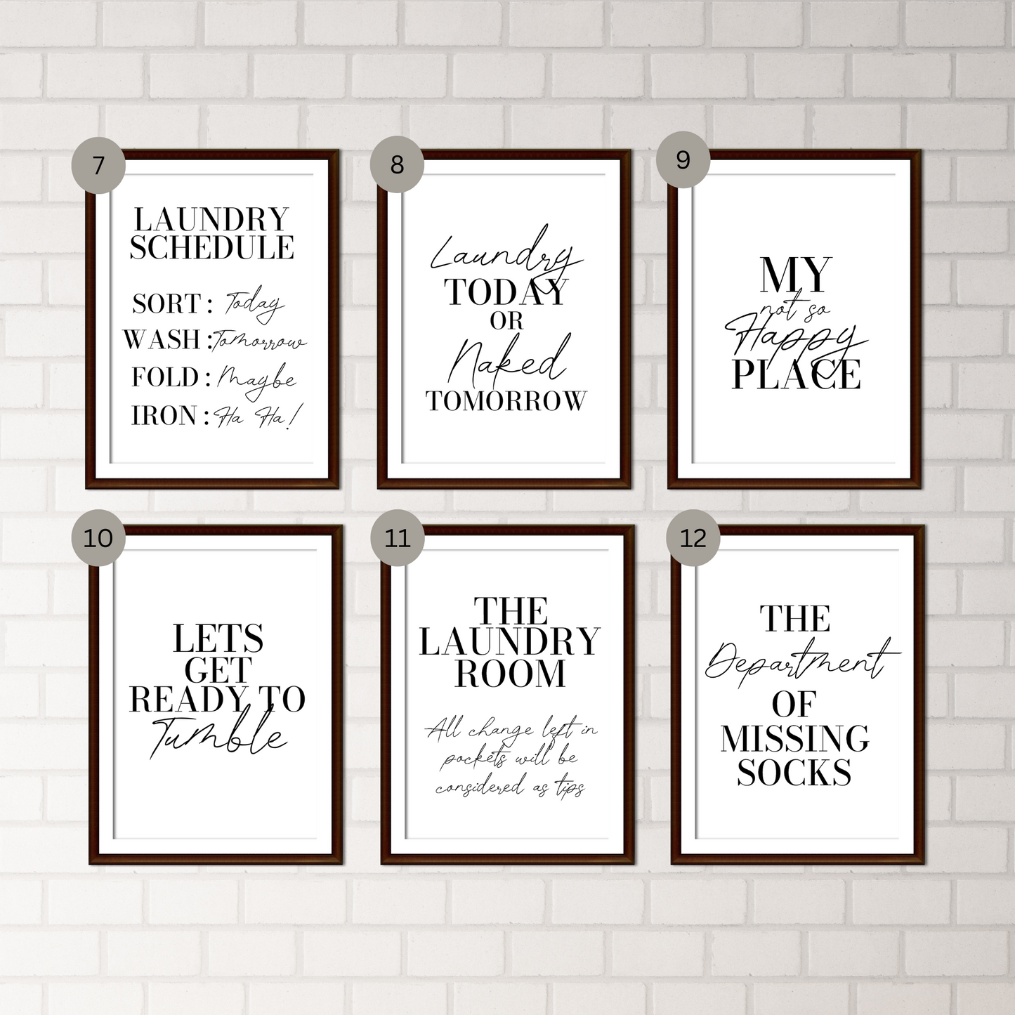 Laundry Room Wall Prints  - Mix & Match