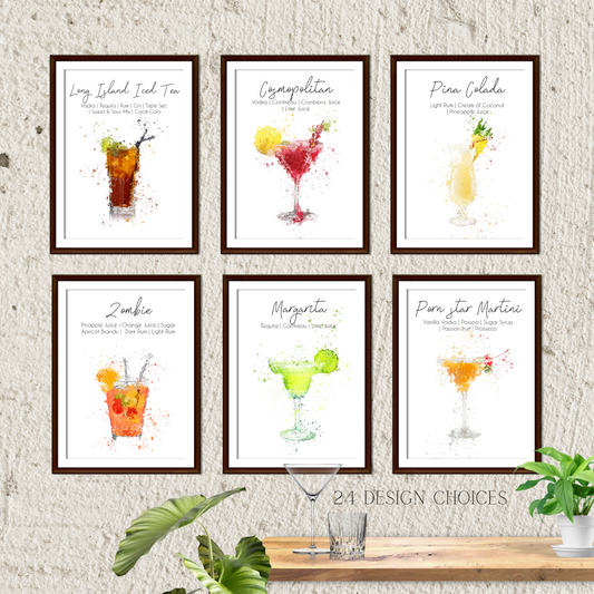 Cocktail Wall Prints  - Mix & Match