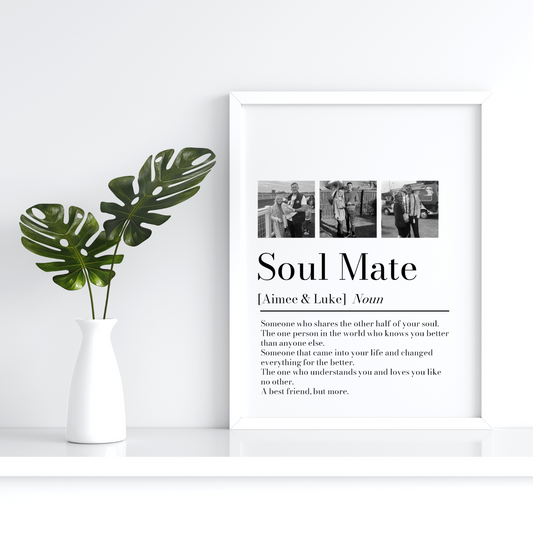 Personalised Soul Mate Definition Photo Print