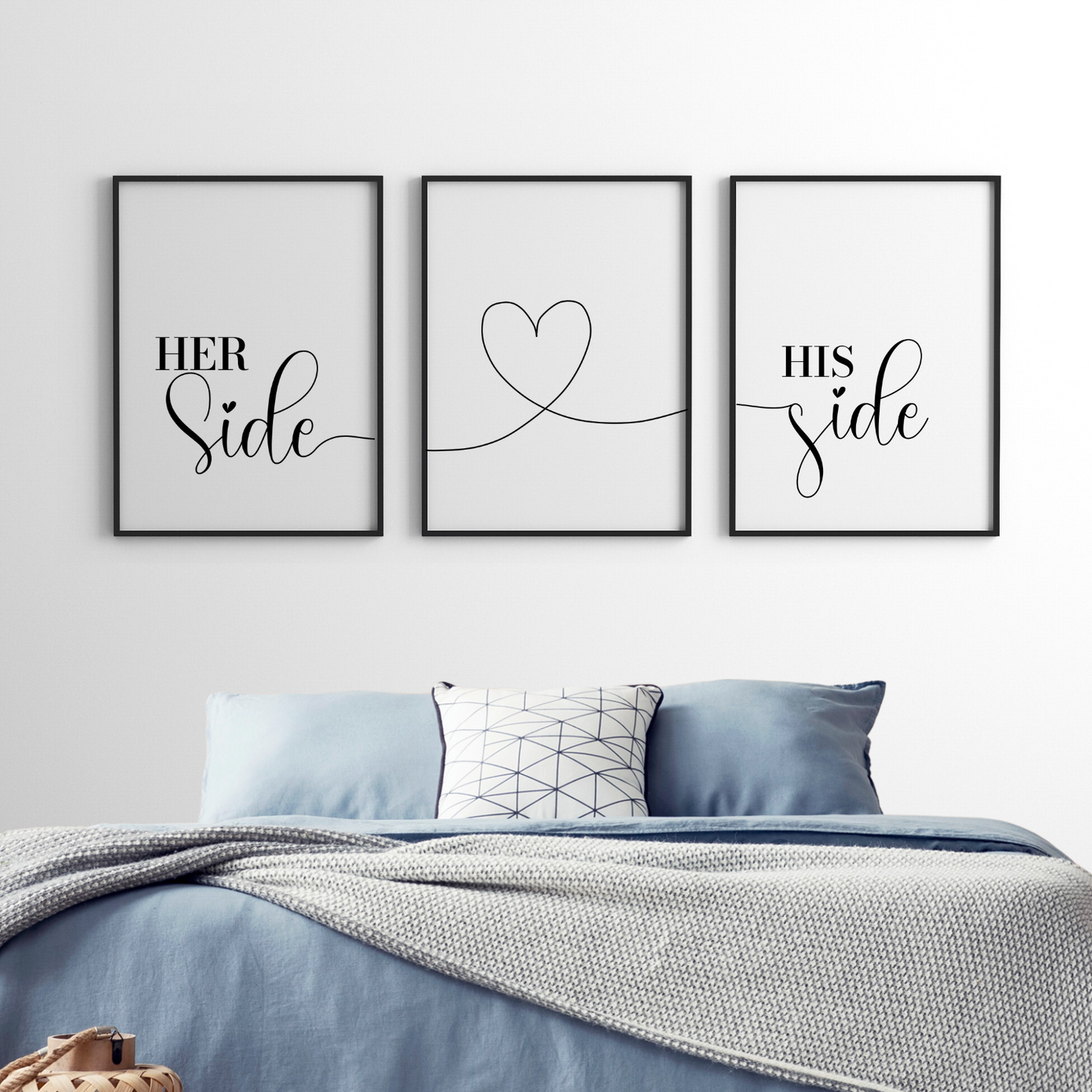 Her Side, His Side Prints - Set of 3