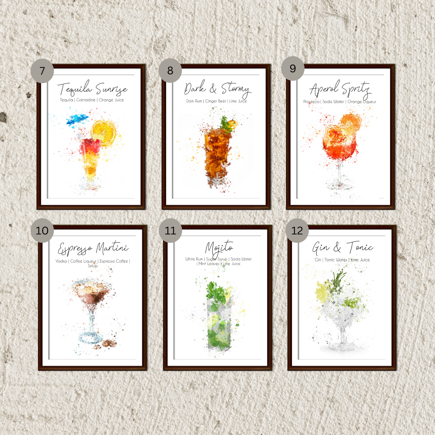 Cocktail Wall Prints  - Mix & Match