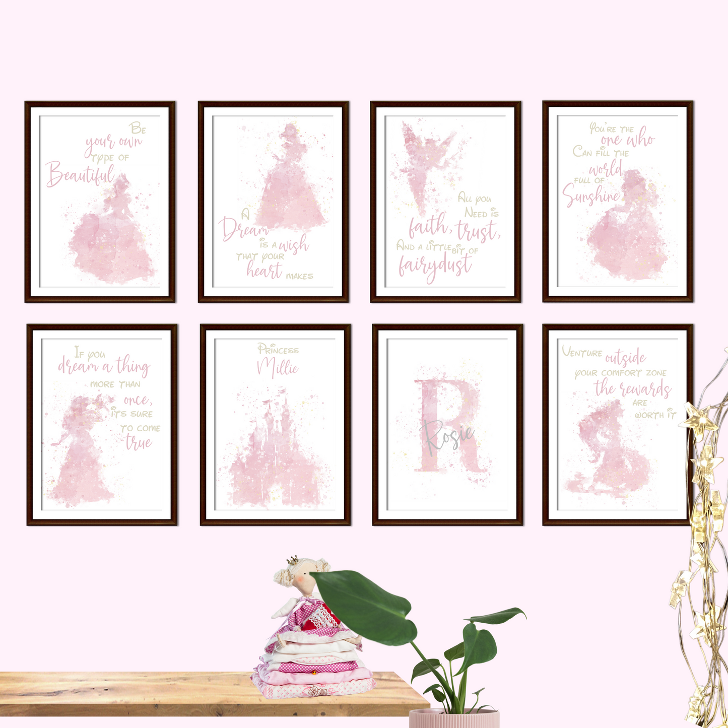 Personalised Princess Quote Prints - Mix & Match