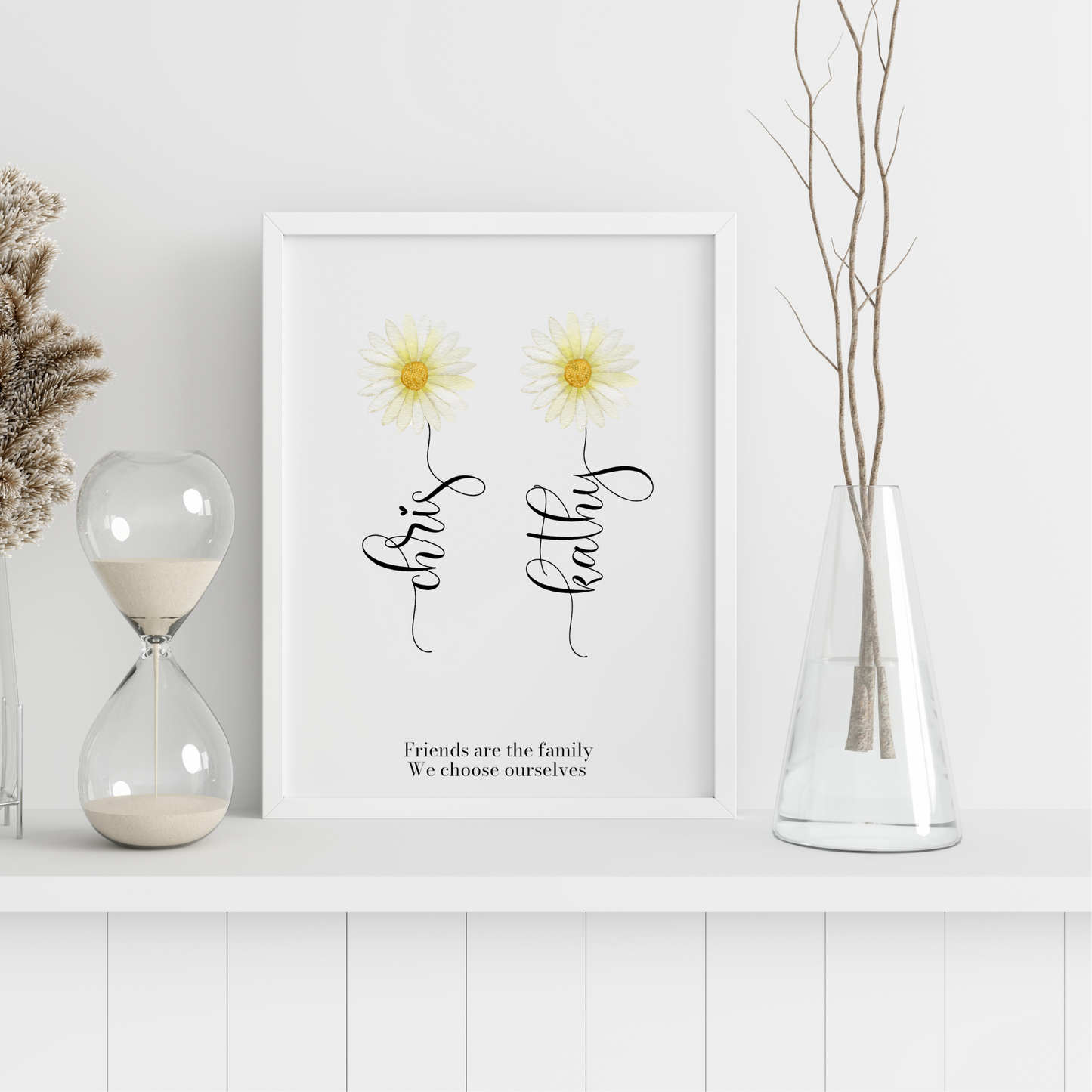 Personalised Friendship Flower Print