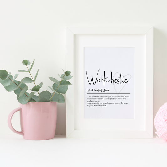 Work Bestie Definition Print