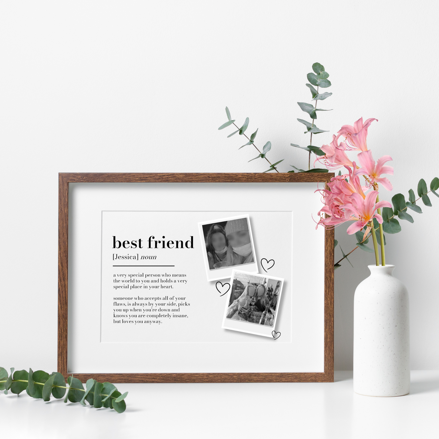 Personalised Best Friend Definition Photo Print