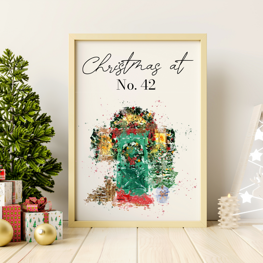 Personalised Christmas Door Print